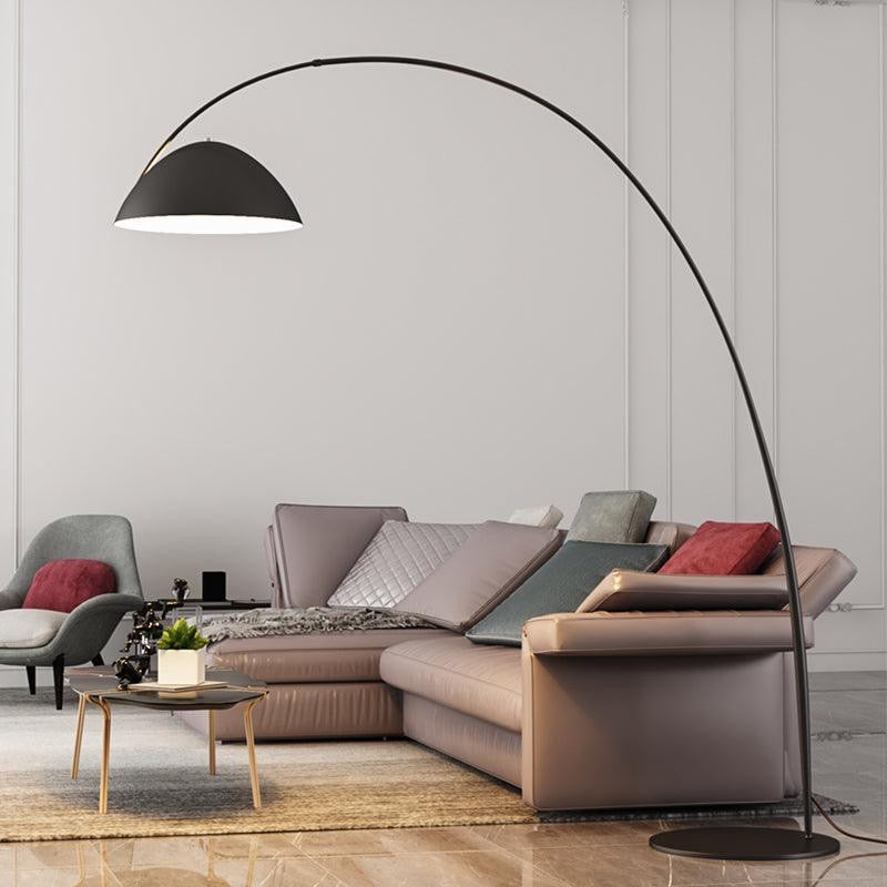 PlumaLight - Bogen-Stehlampe mit elegantem LED-Beleuchtung für anspruchsvolle Wohnzimmer