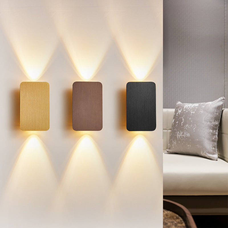 LED-Wandleuchte modern rechteckig Metall für wohnliches Licht
