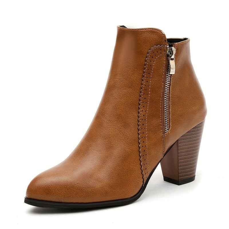 ZOFIE – Hochhackige Stiefel mit seitlichem Reißverschluss