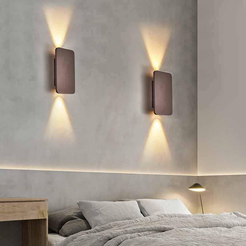 LED-Wandleuchte modern rechteckig Metall für wohnliches Licht