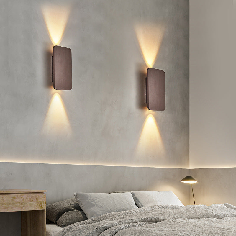 LED-Wandleuchte modern rechteckig Metall für wohnliches Licht
