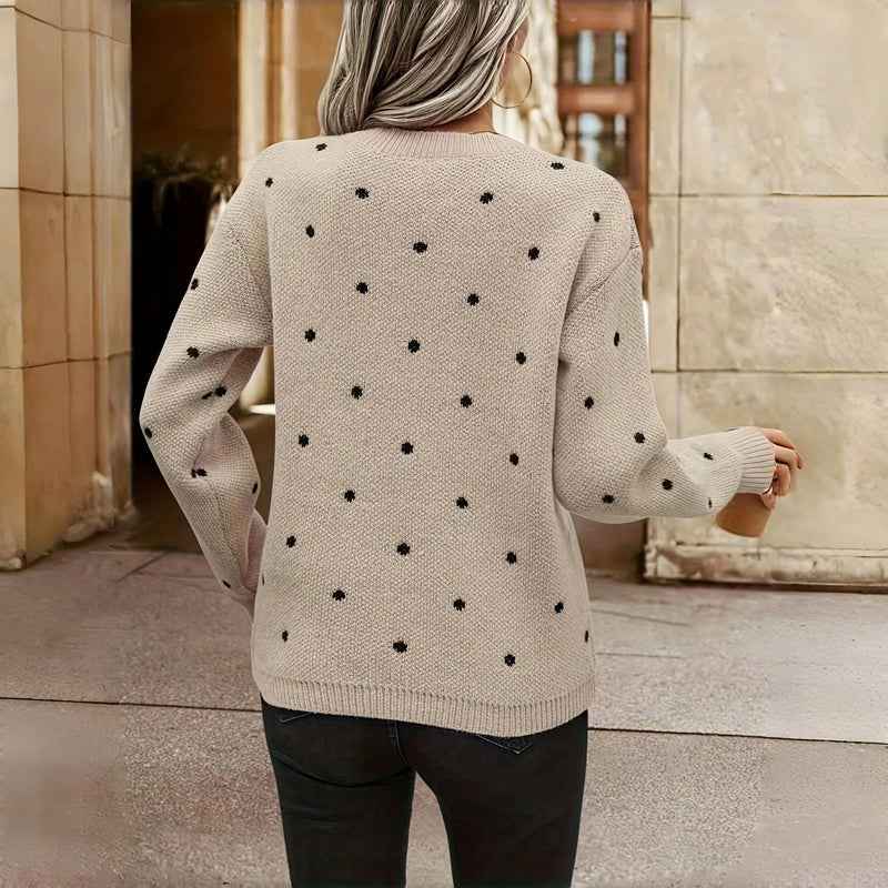 Nina - Schicker Pullover mit Polka-Dots für einen gemütlichen Stil