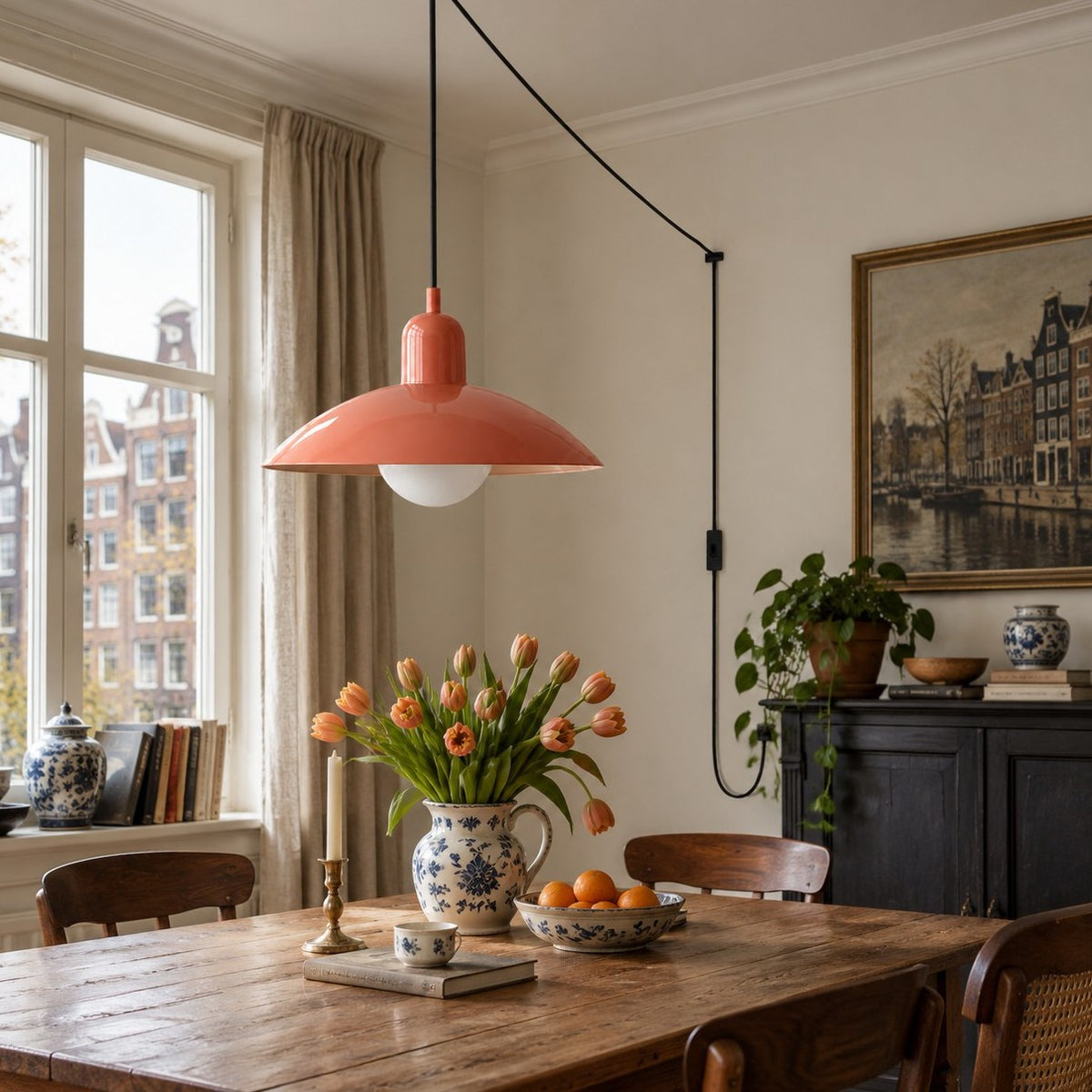 Mid Century Bauhaus Steckerpendelleuchte