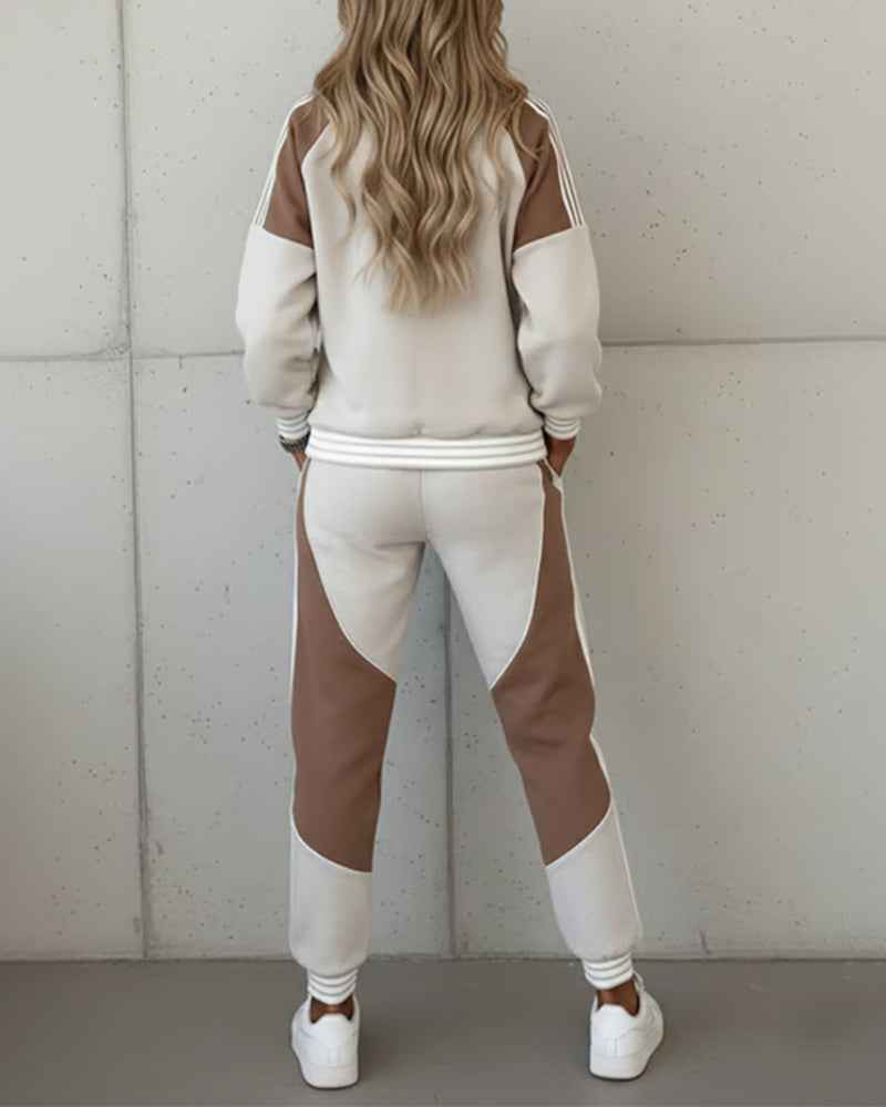 Trendiges Sport-Outfit mit Kontrast für einen modernen Stil