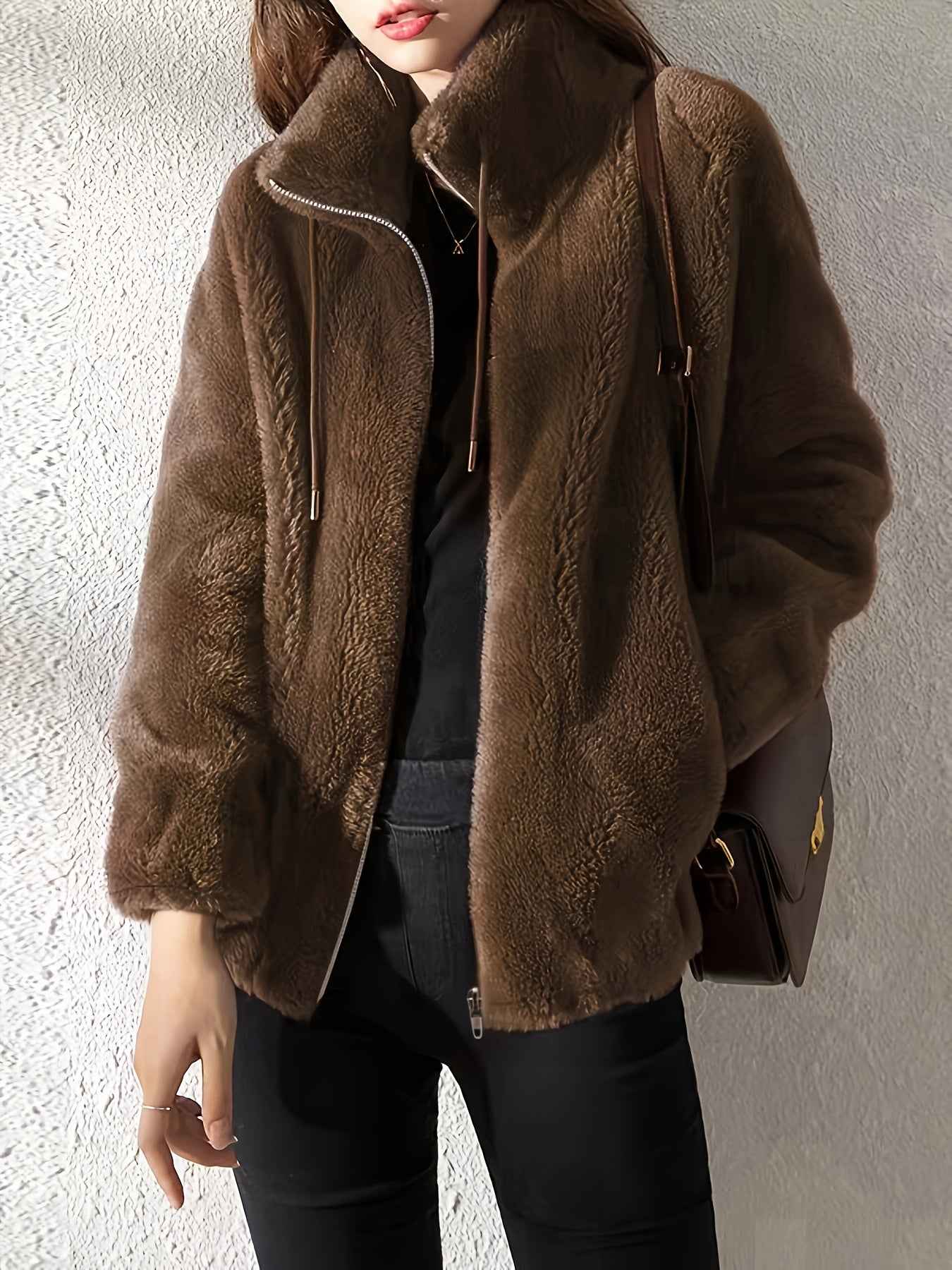 Jane Kuschelige Reißverschlussjacke
