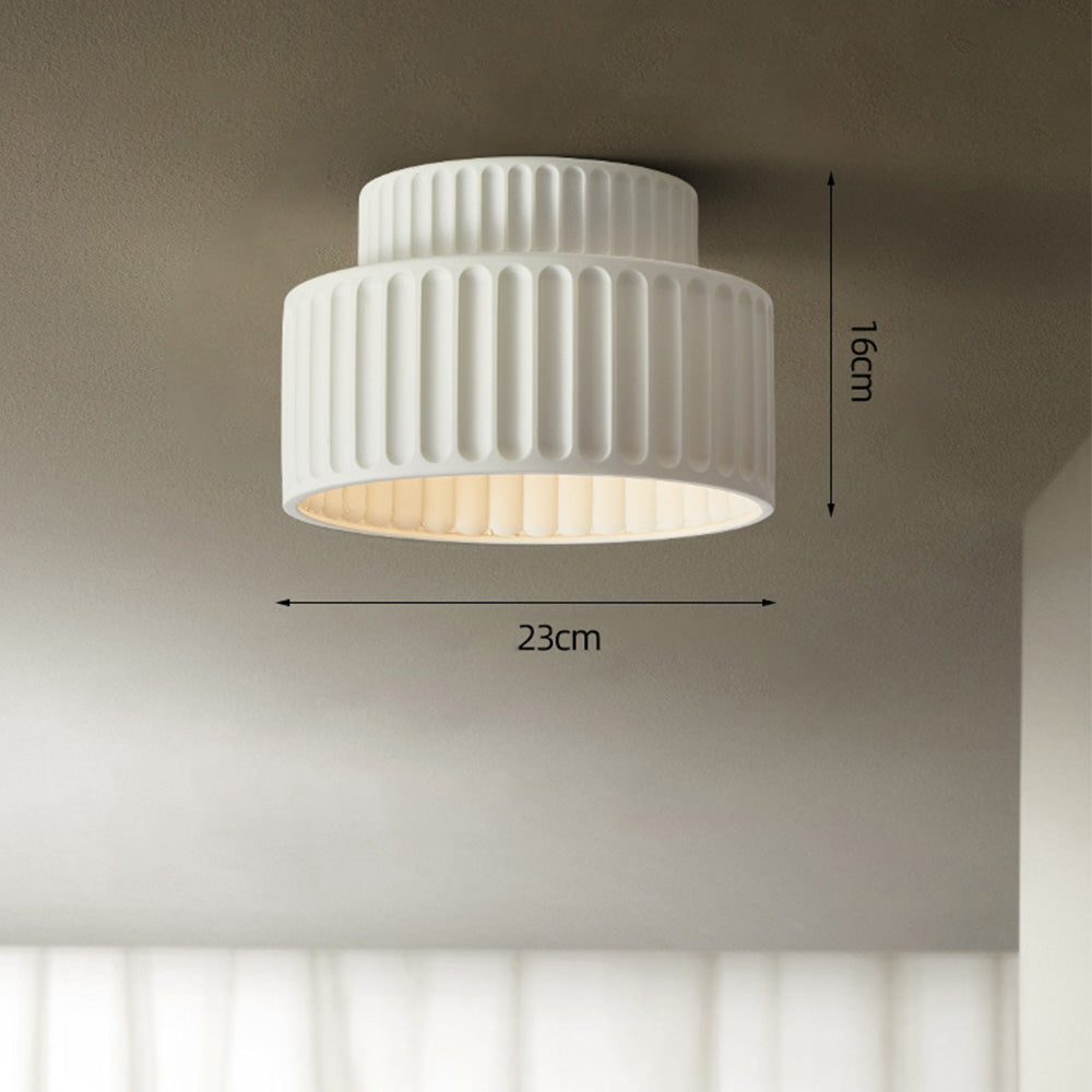Geriffelte Deckenleuchte - Zweistufiges Trommel-Design