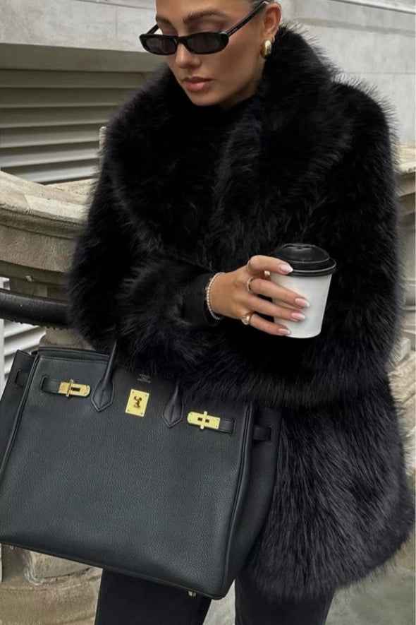 Festlicher umweltfreundlicher künstlicher Pelzmantel, robust und modisch