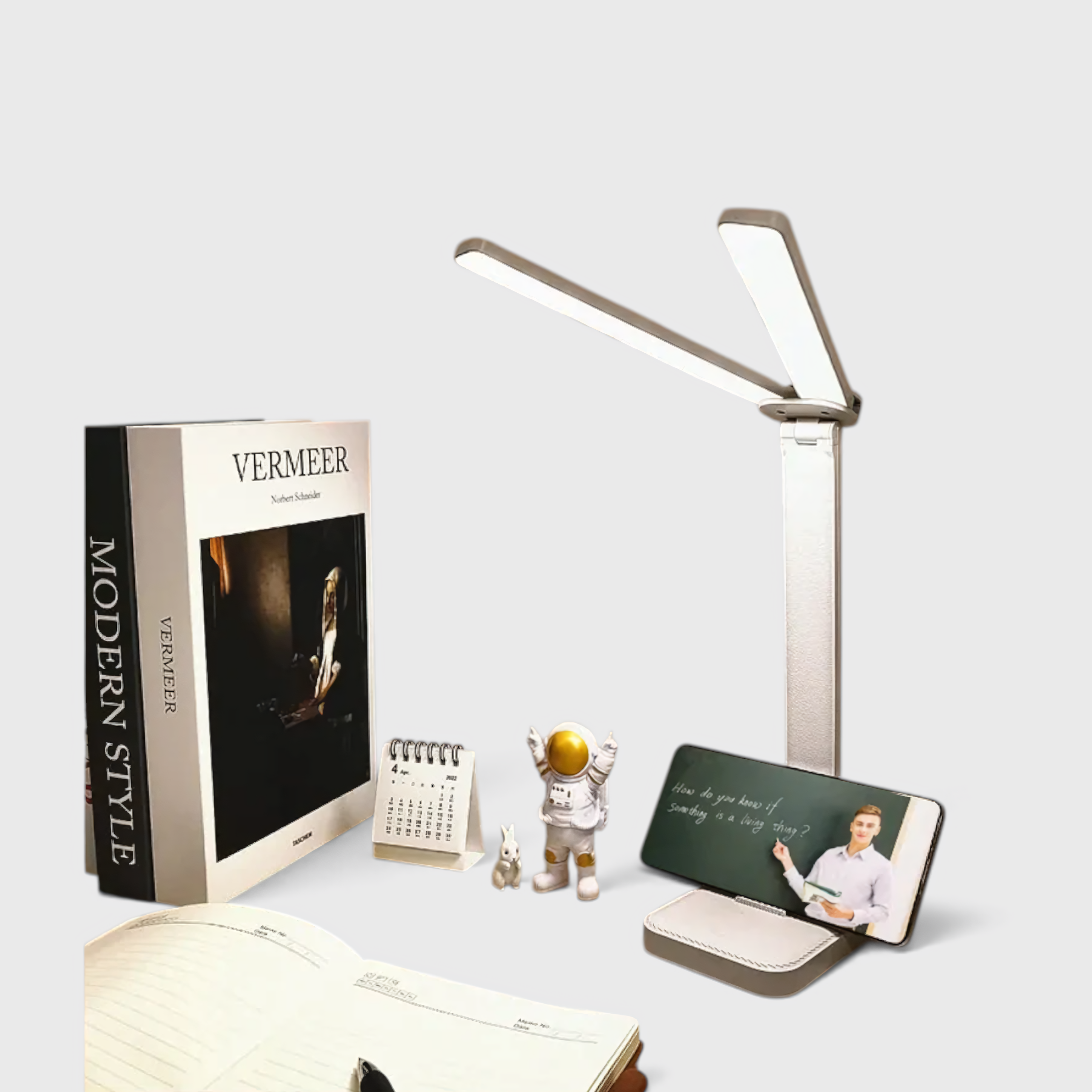 Kabellose LED Schreibtischlampe - Wiederaufladbar, dimmbar, faltbar ABS