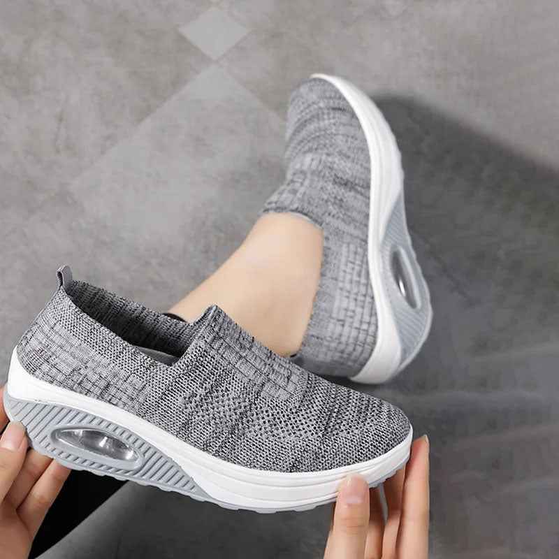 Damen atmungsaktive Slip-On-Sneaker für ganztägigen Komfort
