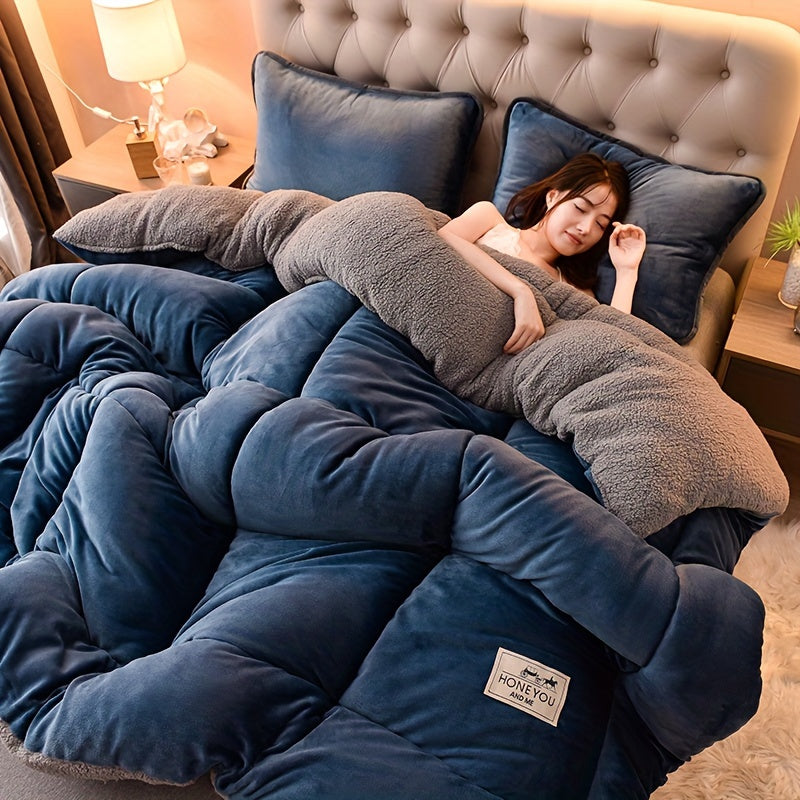 Doppelseitige Sherpa-Fleecedecke - Dicke & Weiche Kuscheldecke
