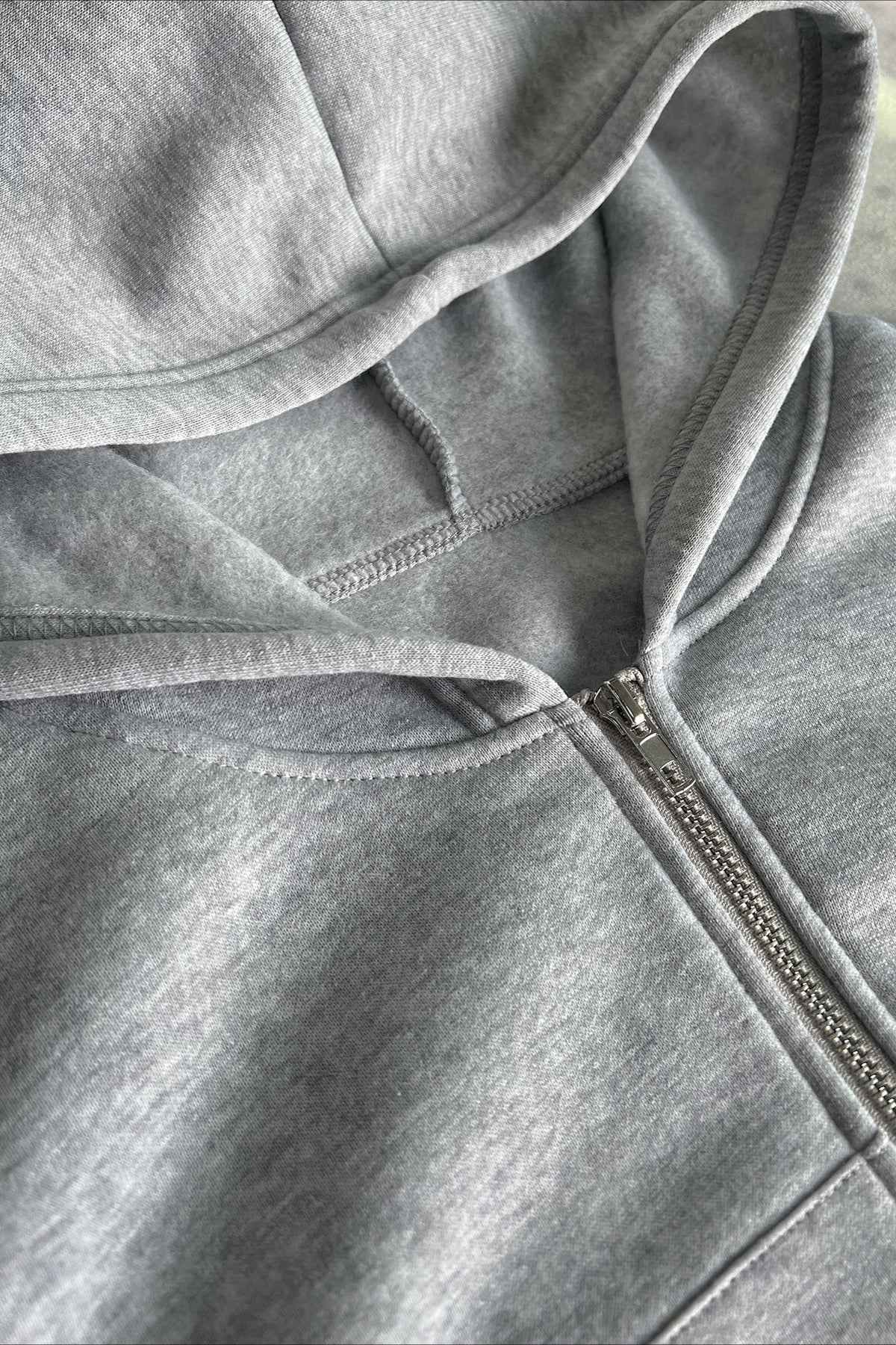 Kurzjacke mit Reißverschluss-hoodie