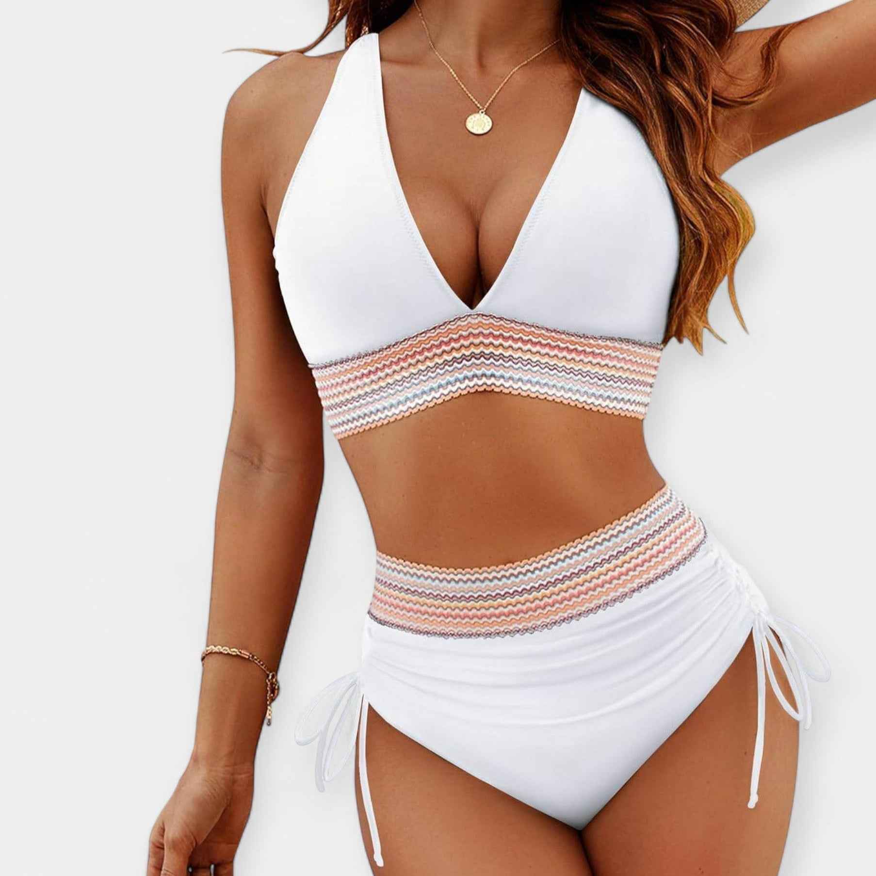 Hochtaillierter Bikini mit Polsterung