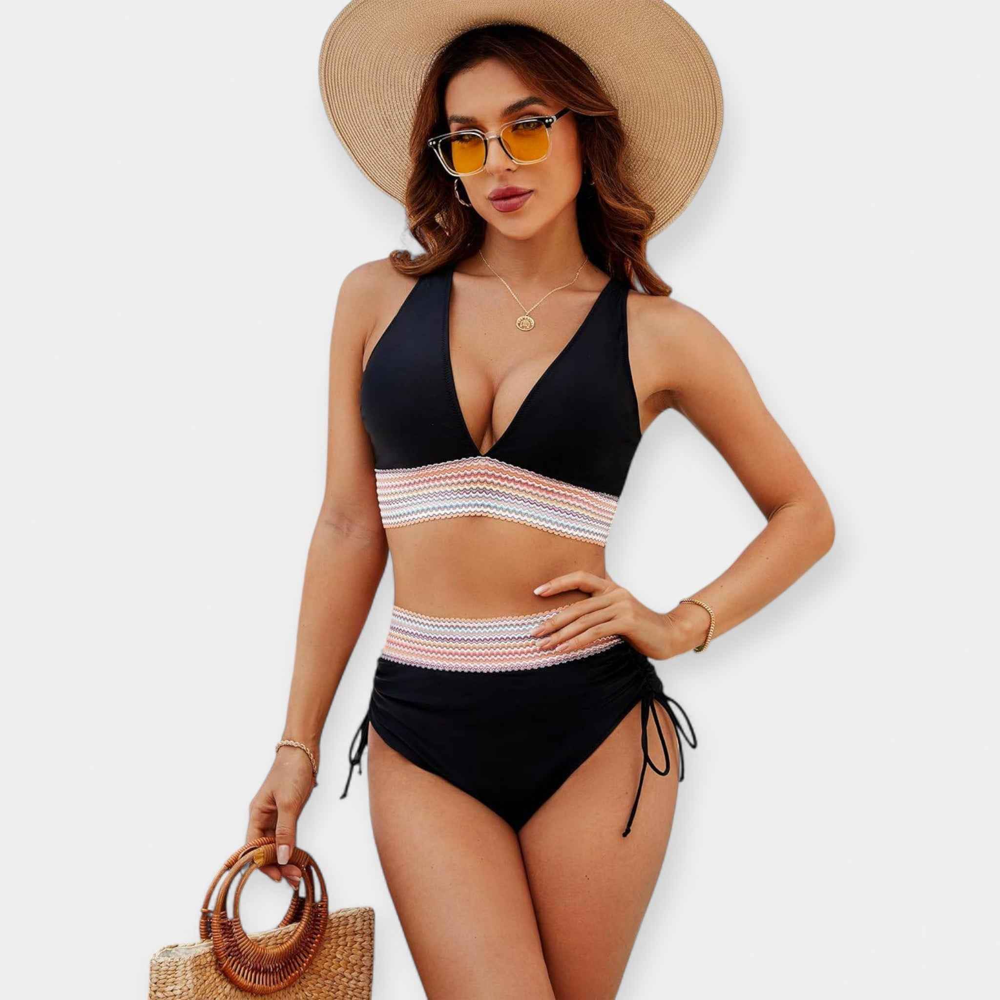 Hochtaillierter Bikini mit Polsterung