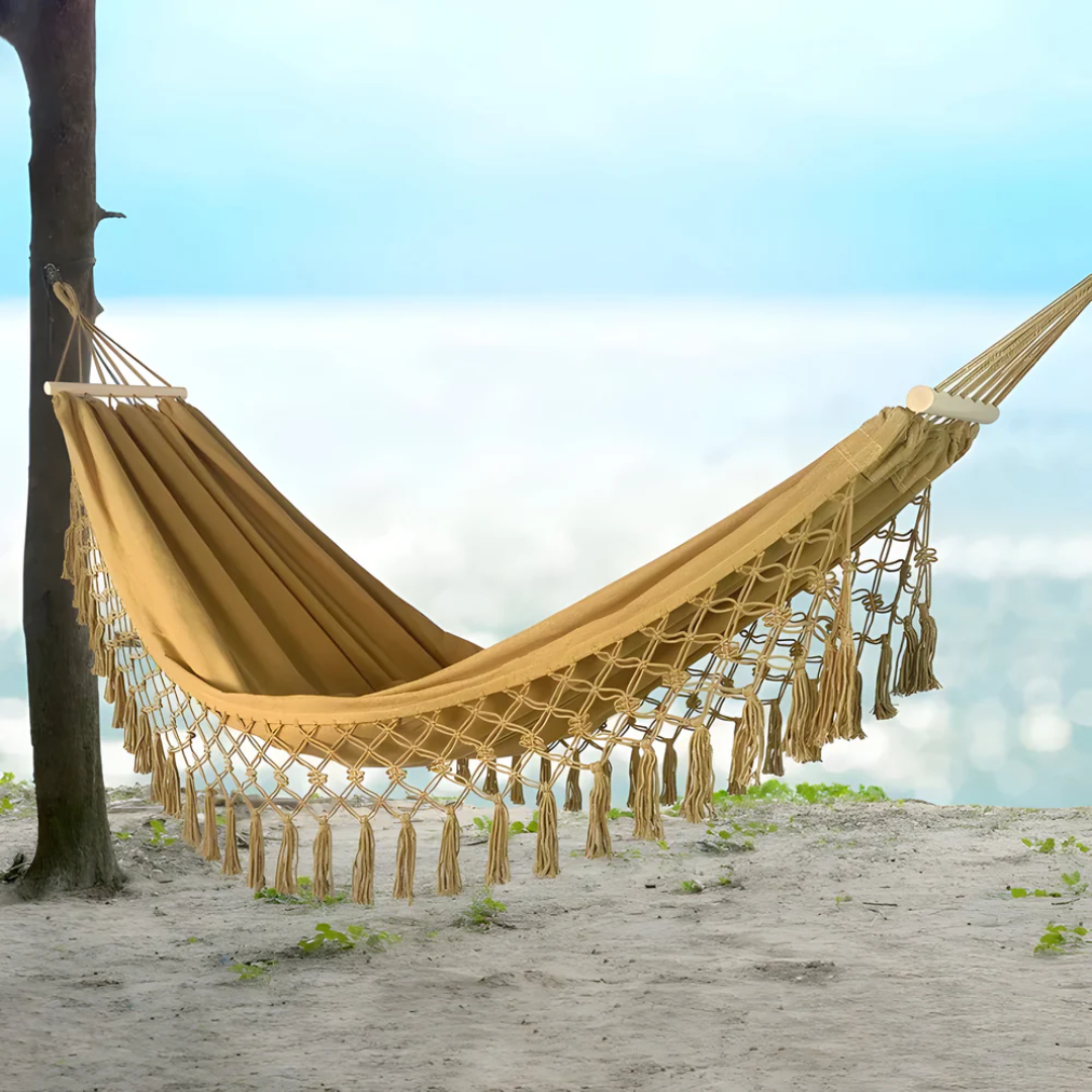 Velri - Luxuriöse Komfortable Boho Baumwollhängematte für ultimativen Komfort