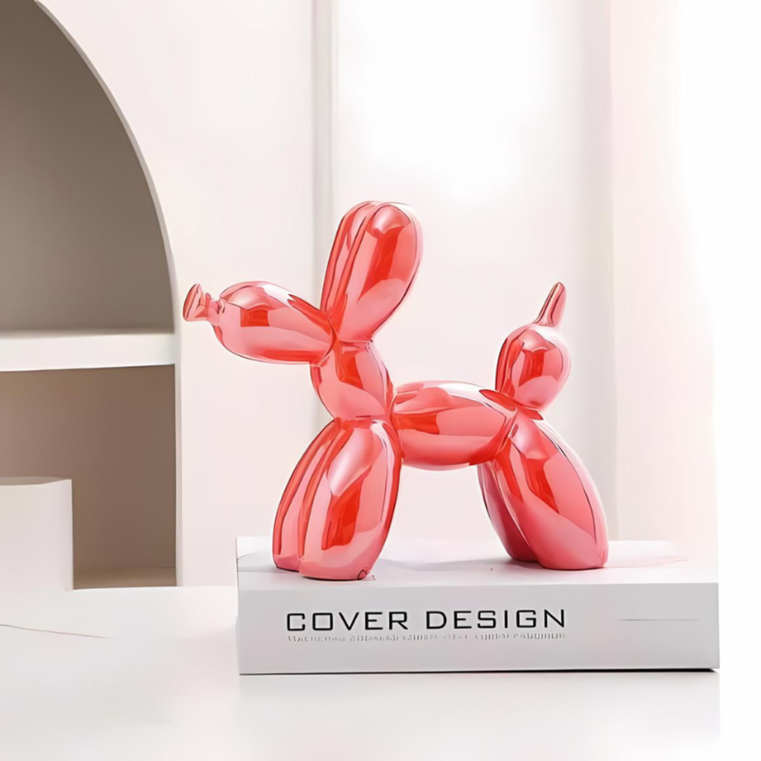 Nyxis - Einzigartige dekorative Keramikballonhund-Skulptur für ein faszinierendes Interieur