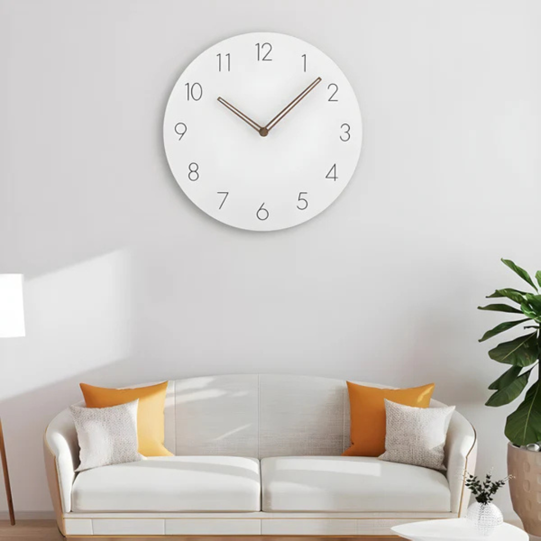 Nork - Elegante minimalistische Holz-Wanduhr für moderne Dekoration