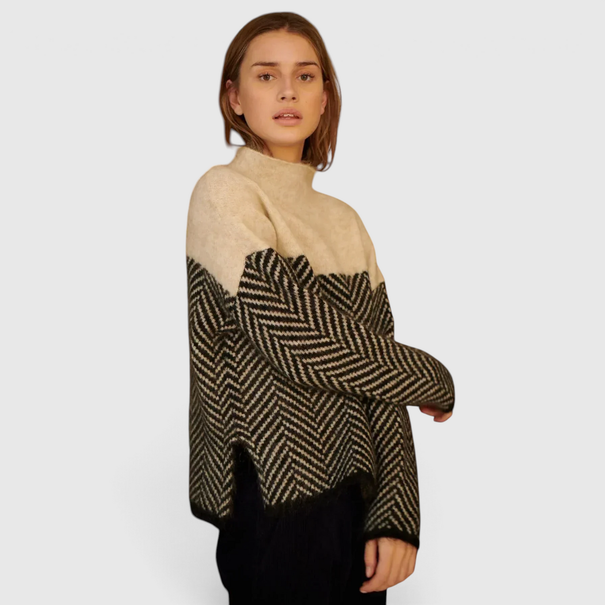 Damen Cashmere Rollkragenpullover - Weicher Strickpullover