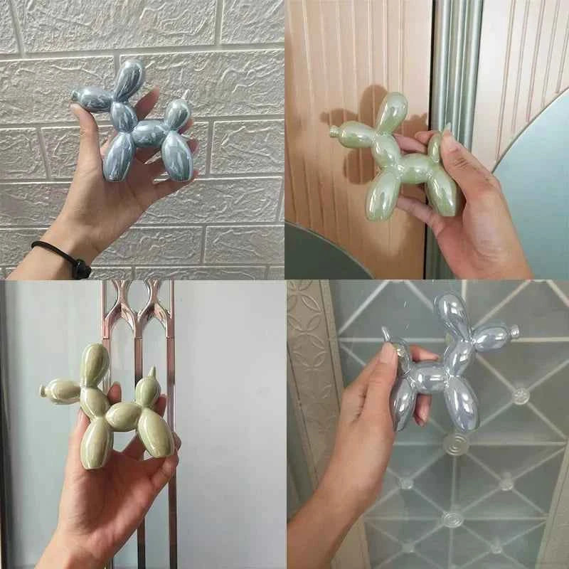 Ballonhund Skulptur Keramik - Verspielte Wohnkultur