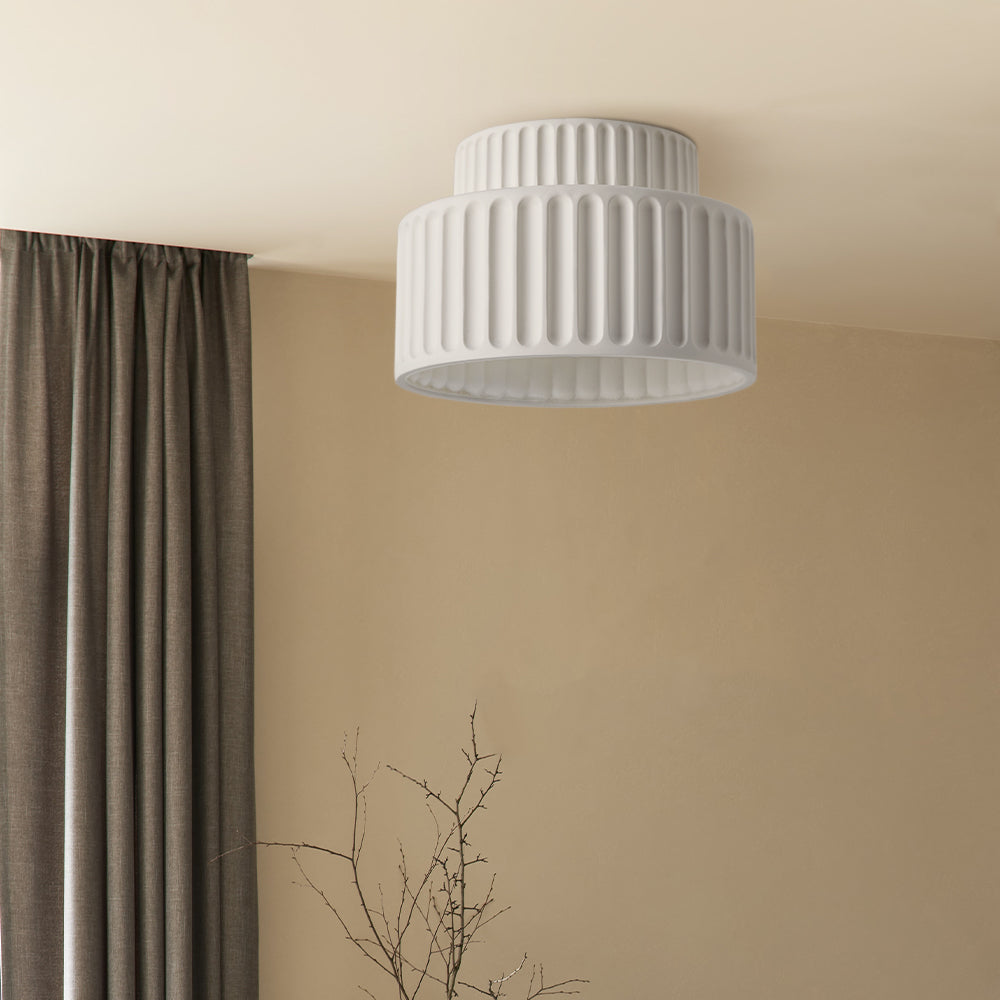 Geriffelte Deckenleuchte - Zweistufiges Trommel-Design