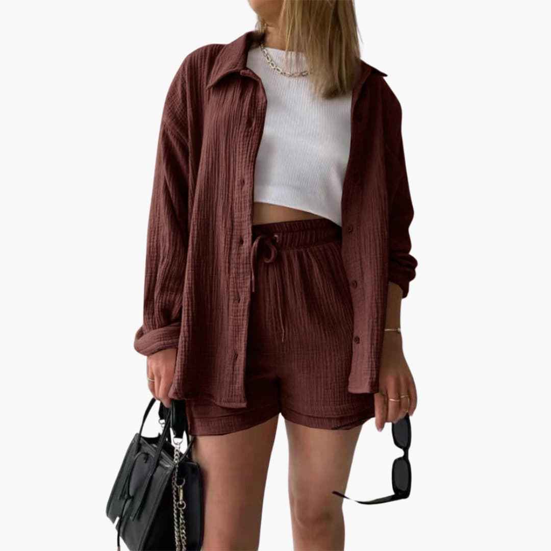Bequemes 2-teiliges Ensemble für einen eleganten und gemütlichen Stil