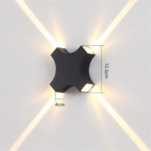 AuraShine – Terra Beam LED-Garten- und Außenwandleuchte – Elegantes Brodscape-Wandlampen