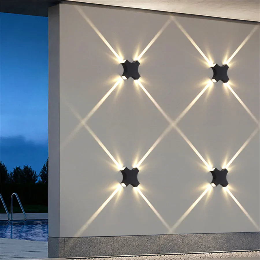 AuraShine – Terra Beam LED-Garten- und Außenwandleuchte – Elegantes Brodscape-Wandlampen