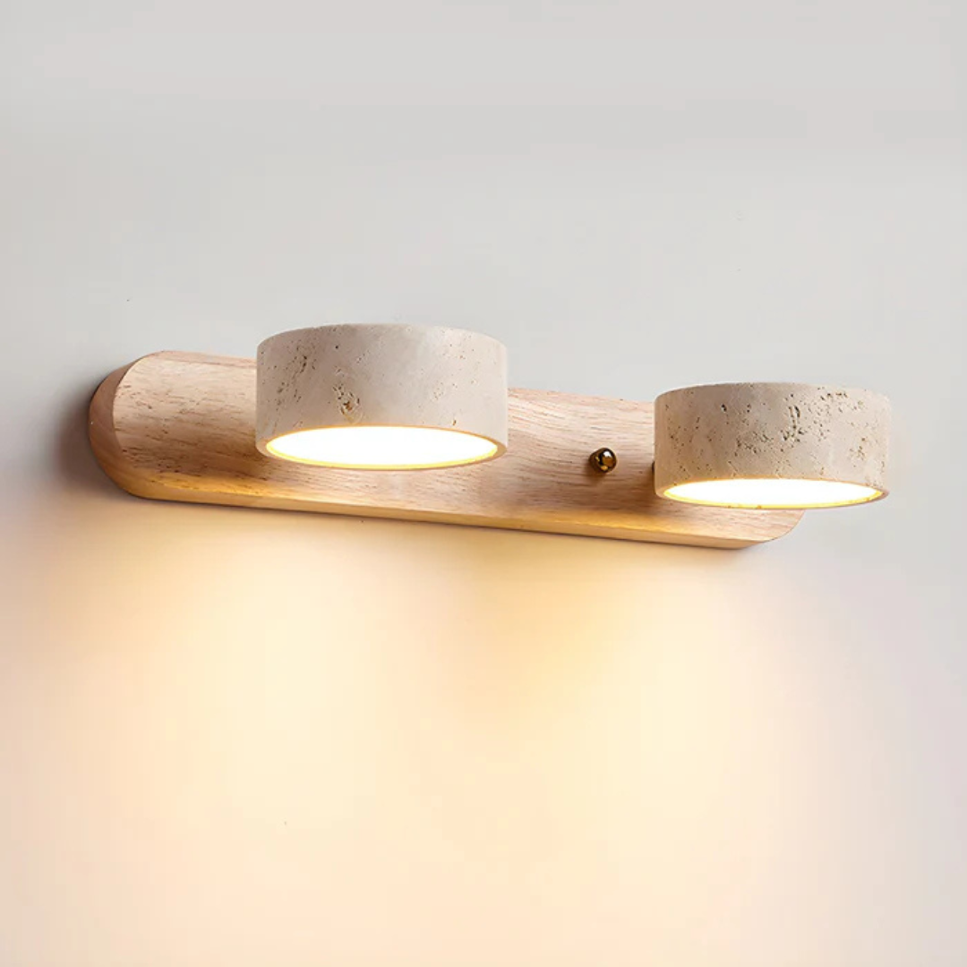 Lyra - Elegante Innenwandleuchte aus Travertin für stilvolle Beleuchtung