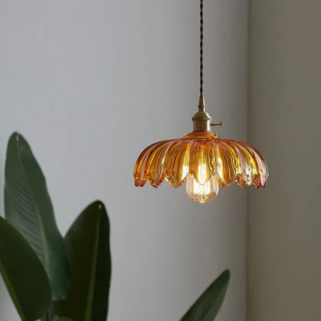 Xyvora - Elegante Vintage-Glas-Hängelampe für eine Einzigartige Atmosphäre