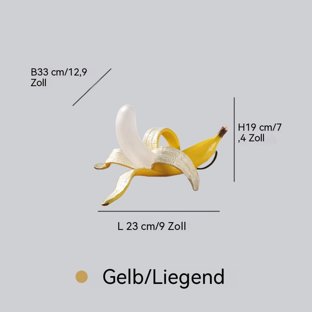 Art-Deco Bananen-Tischlampe - Dekoratives Akzentlicht