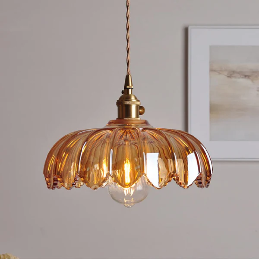 Xyvora - Elegante Vintage-Glas-Hängelampe für eine Einzigartige Atmosphäre