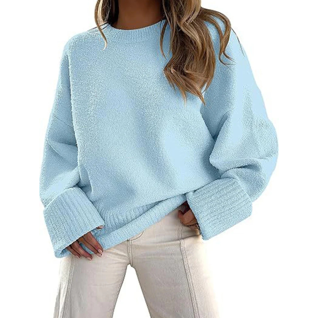 Gemützlicher Oversize-Flausch-Strickpullover – wolkenweicher Komfort, lockere Passform