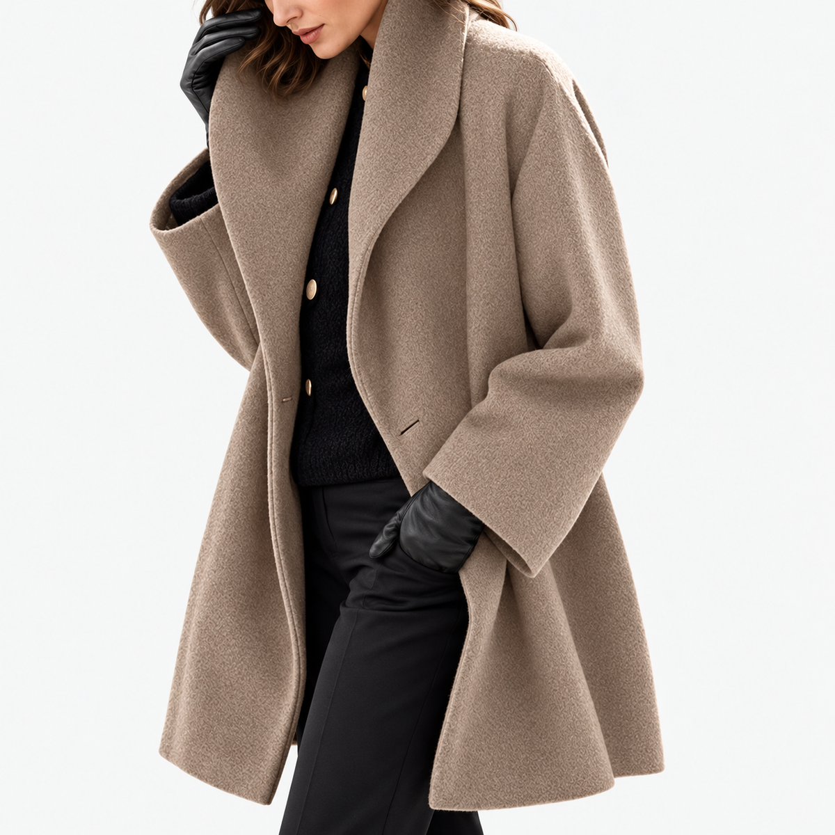 Women's elegant gabardine for winter