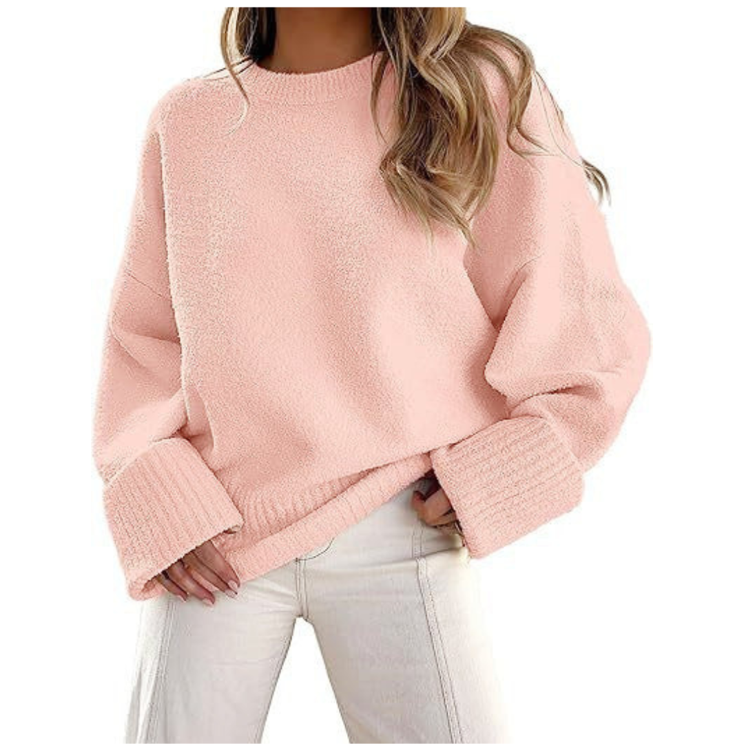 Gemützlicher Oversize-Flausch-Strickpullover – wolkenweicher Komfort, lockere Passform