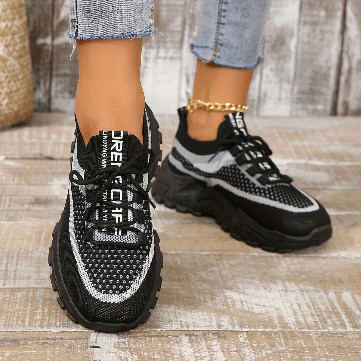 Amanda atmungsaktive Mesh-Sneaker mit flexibler, bequemer Passform
