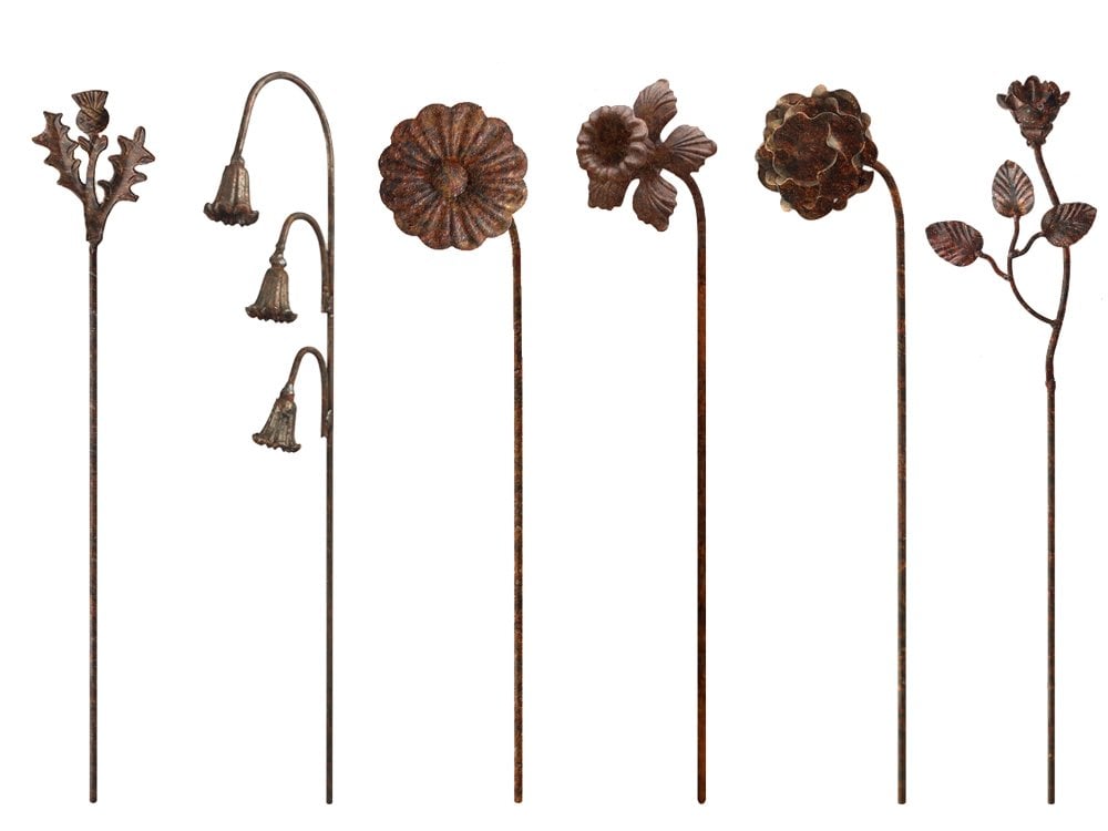 Narzisse - Metallischer rostiger Blumentopf für den Garten, zum Rosten entworfen