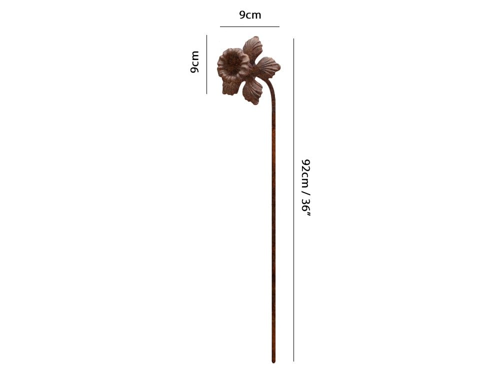 Narzisse - Metallischer rostiger Blumentopf für den Garten, zum Rosten entworfen
