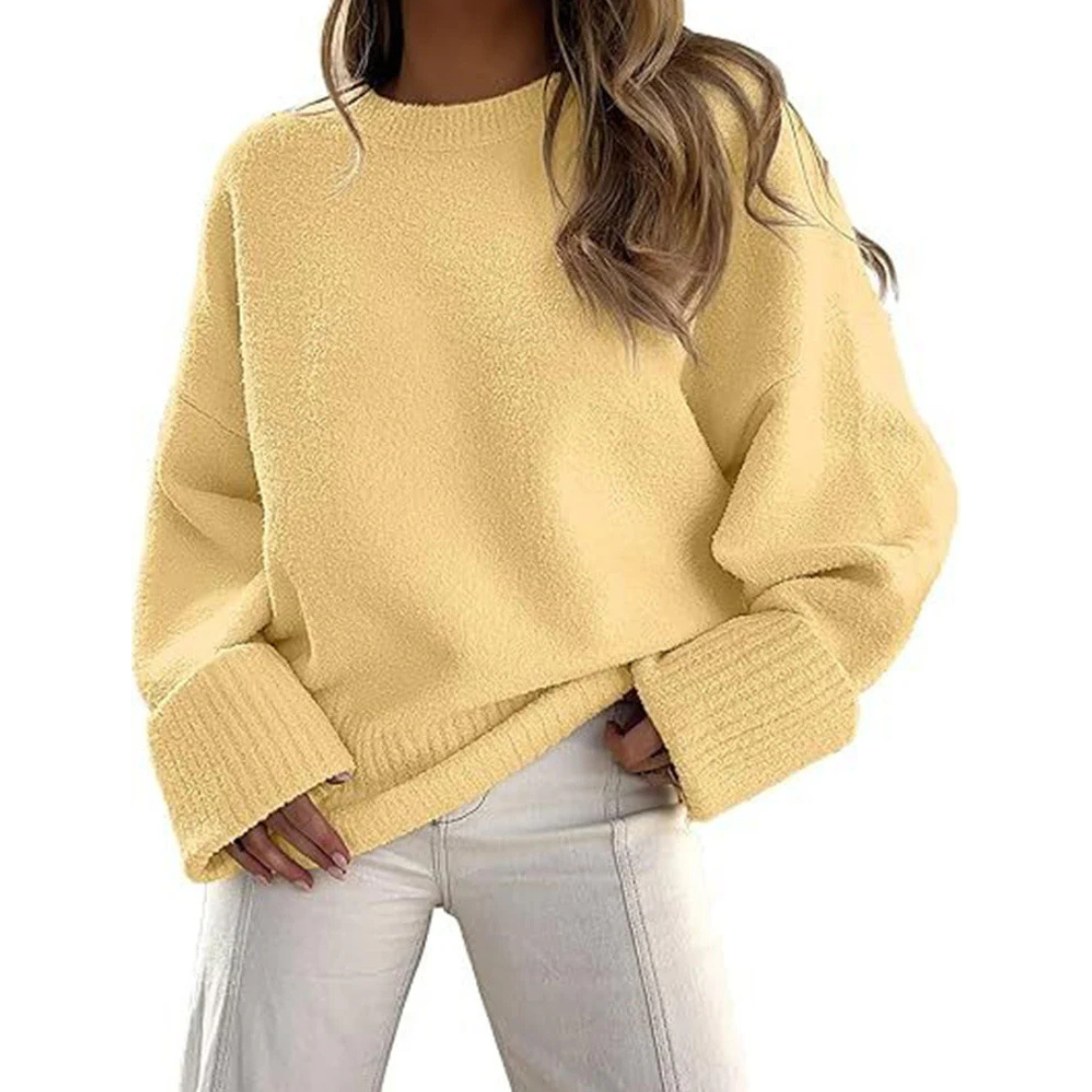 Gemützlicher Oversize-Flausch-Strickpullover – wolkenweicher Komfort, lockere Passform