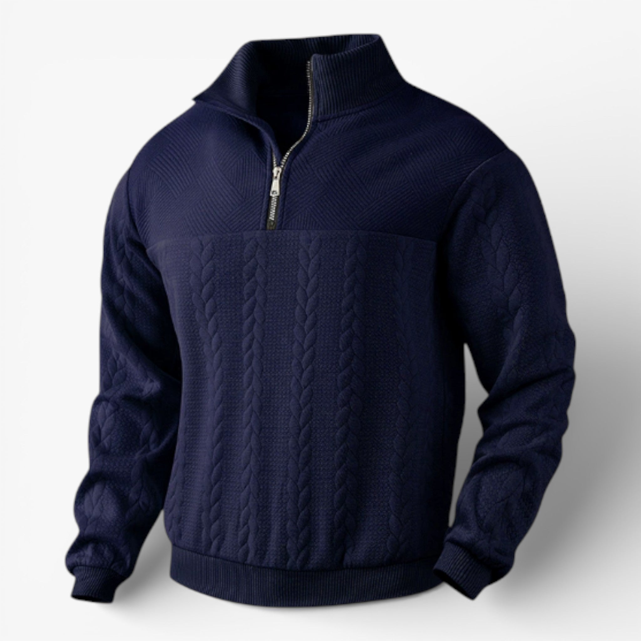 DAWSON – Langarm-Pullover mit Streifen, eleganter Henley-Sweater Damen