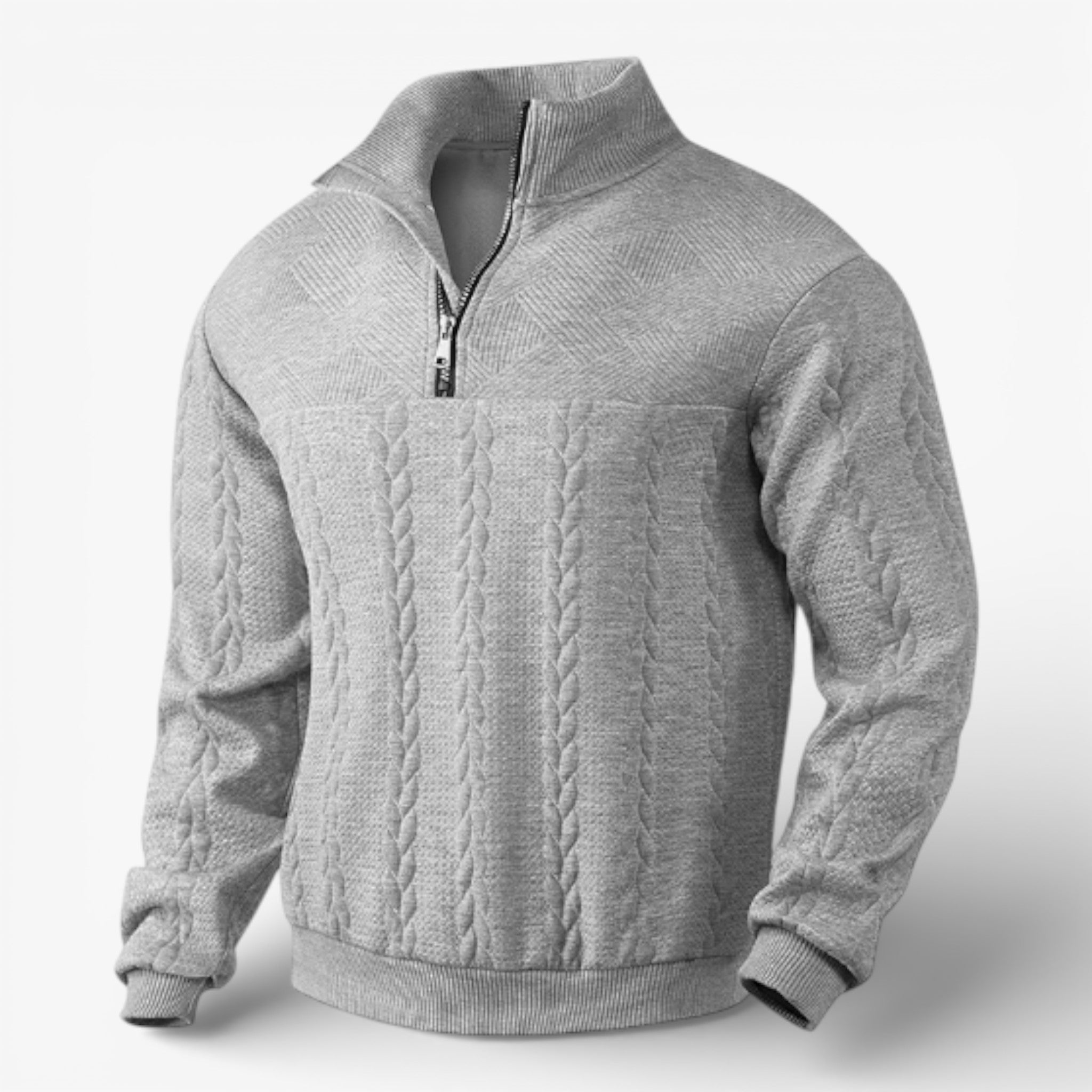 DAWSON – Langarm-Pullover mit Streifen, eleganter Henley-Sweater Damen