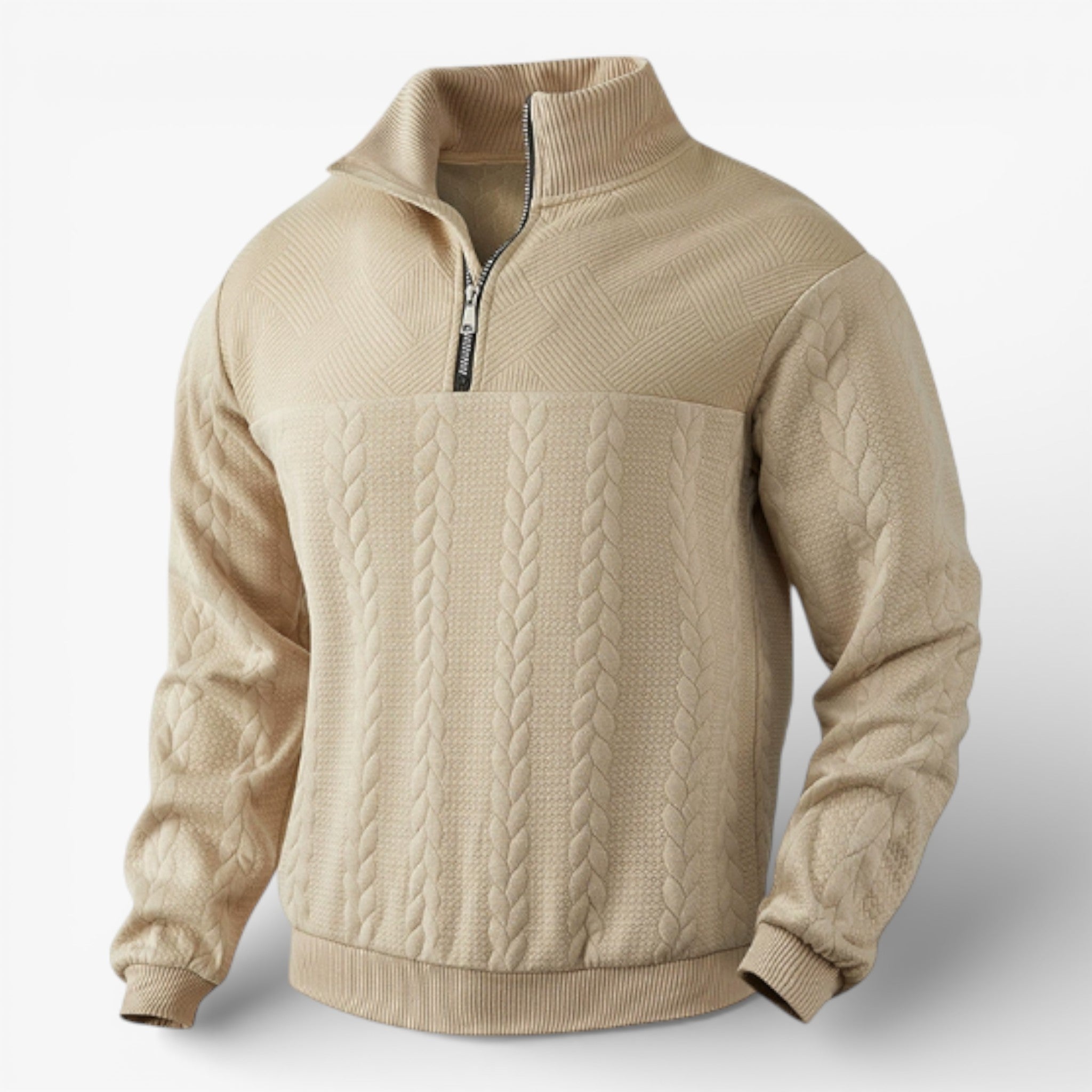 DAWSON – Langarm-Pullover mit Streifen, eleganter Henley-Sweater Damen