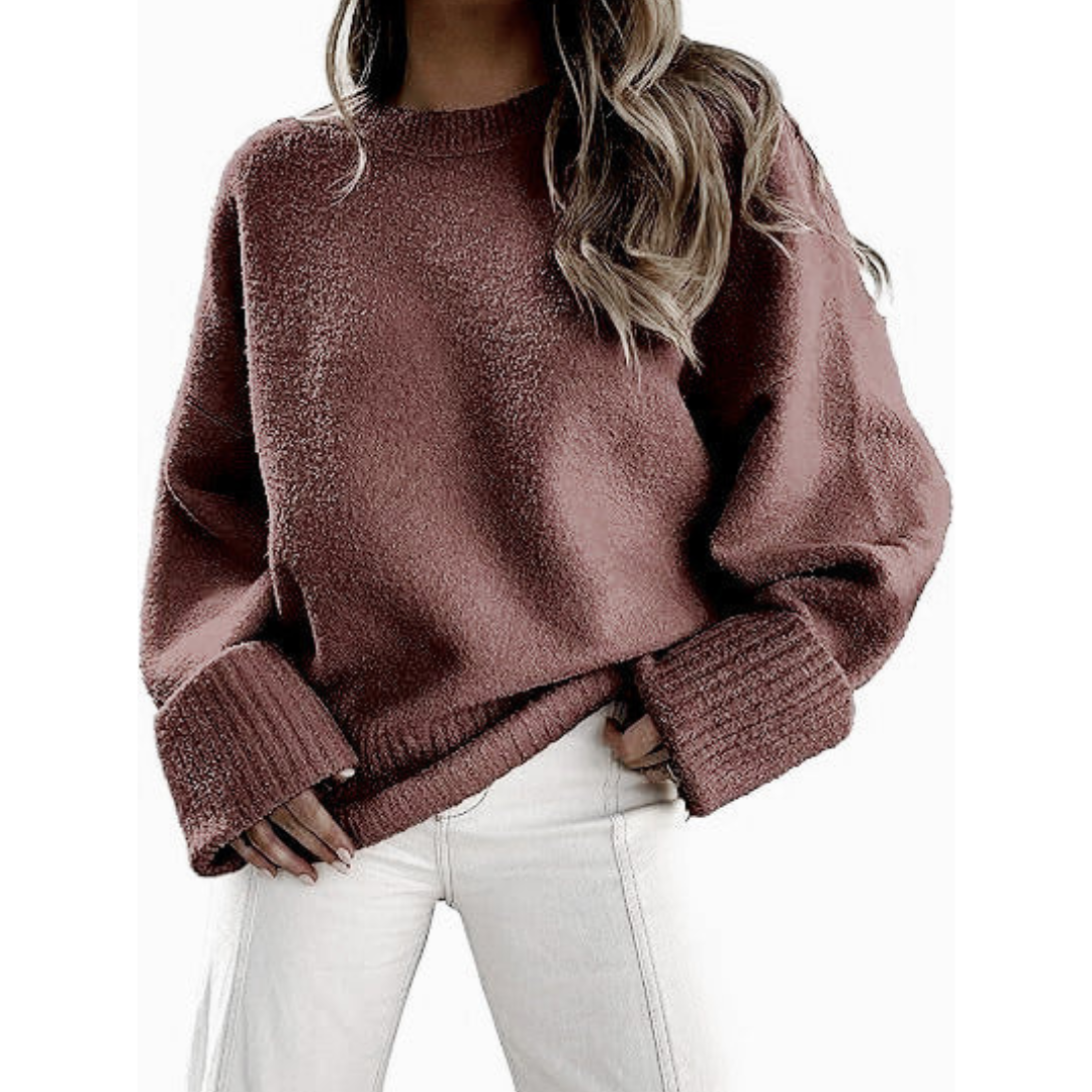 Gemützlicher Oversize-Flausch-Strickpullover – wolkenweicher Komfort, lockere Passform