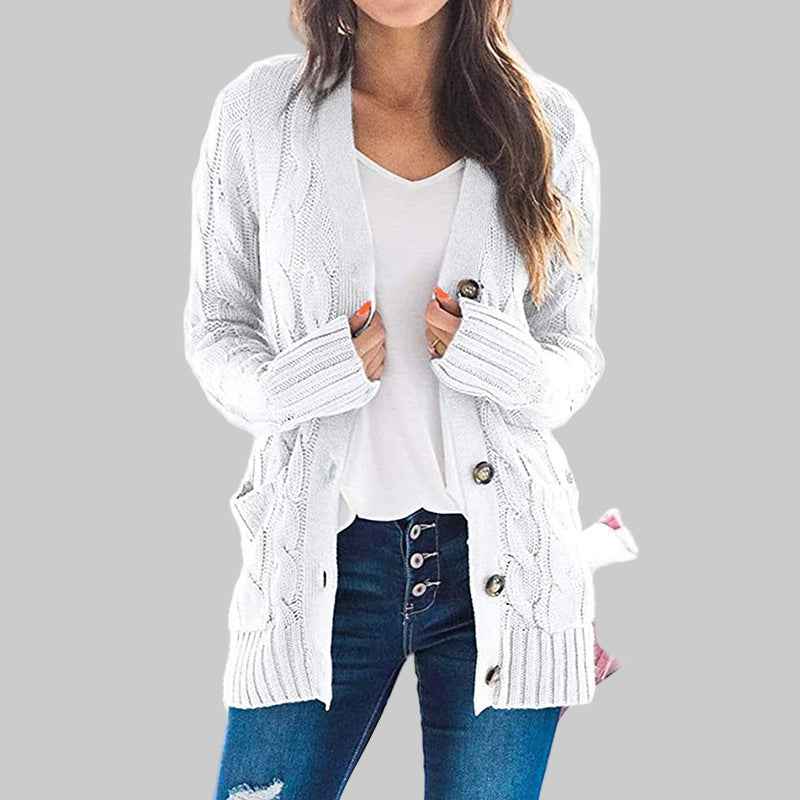 REMEDY™ Lässiger Langarm-Cardigan mit Knöpfen – Müheloser Alltagslook