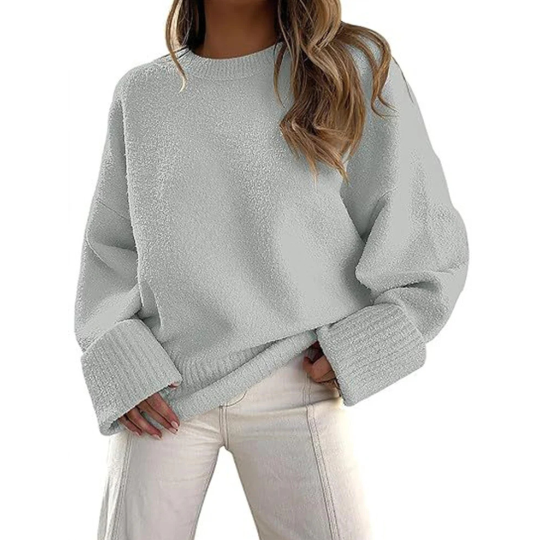 Gemützlicher Oversize-Flausch-Strickpullover – wolkenweicher Komfort, lockere Passform