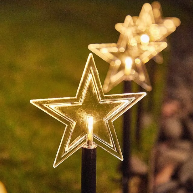 SnowGlow - Solarbetriebene Gartenbeleuchtungen für Festliche Außenatmosphäre