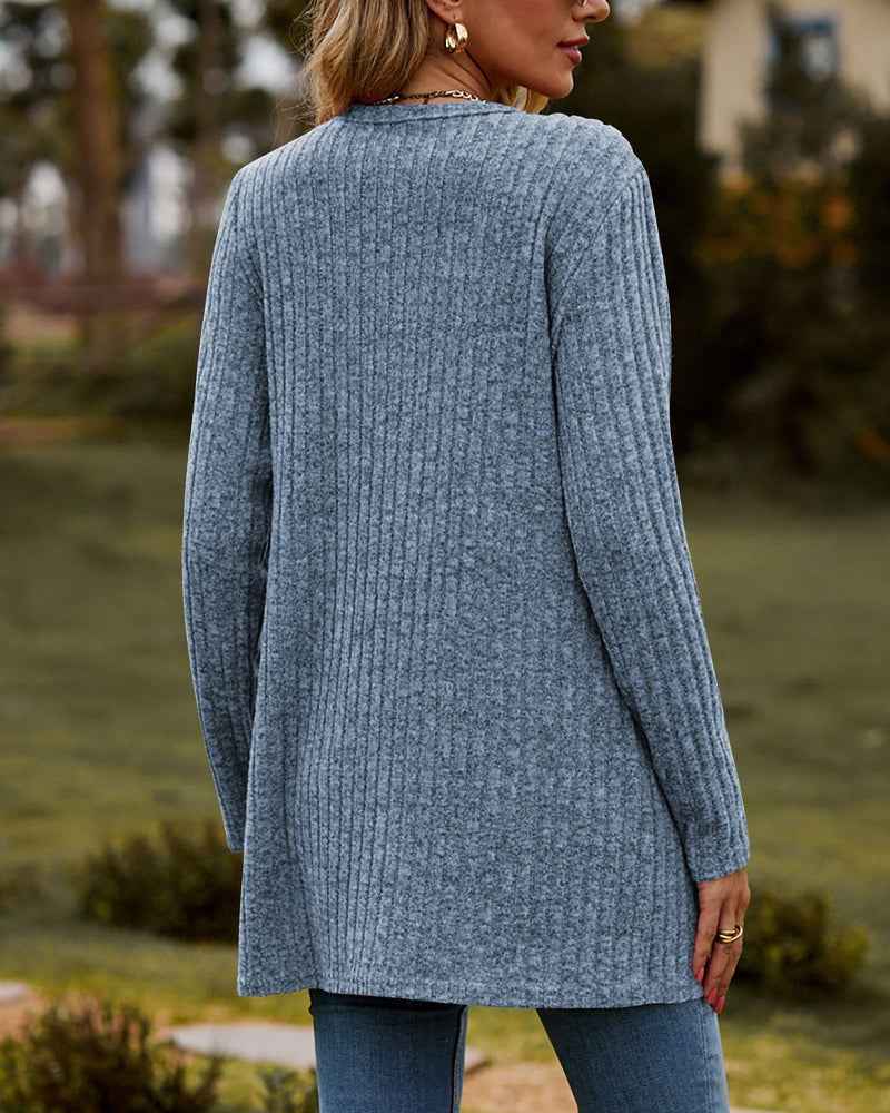 Elegante Damen-Langarm-Strickjacke für stilvollen Komfort