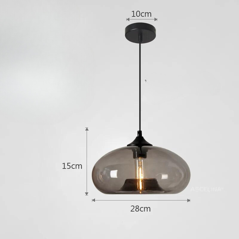 Tristara - Einzigartige Vintage-Hängelampe mit buntem Glasdesign