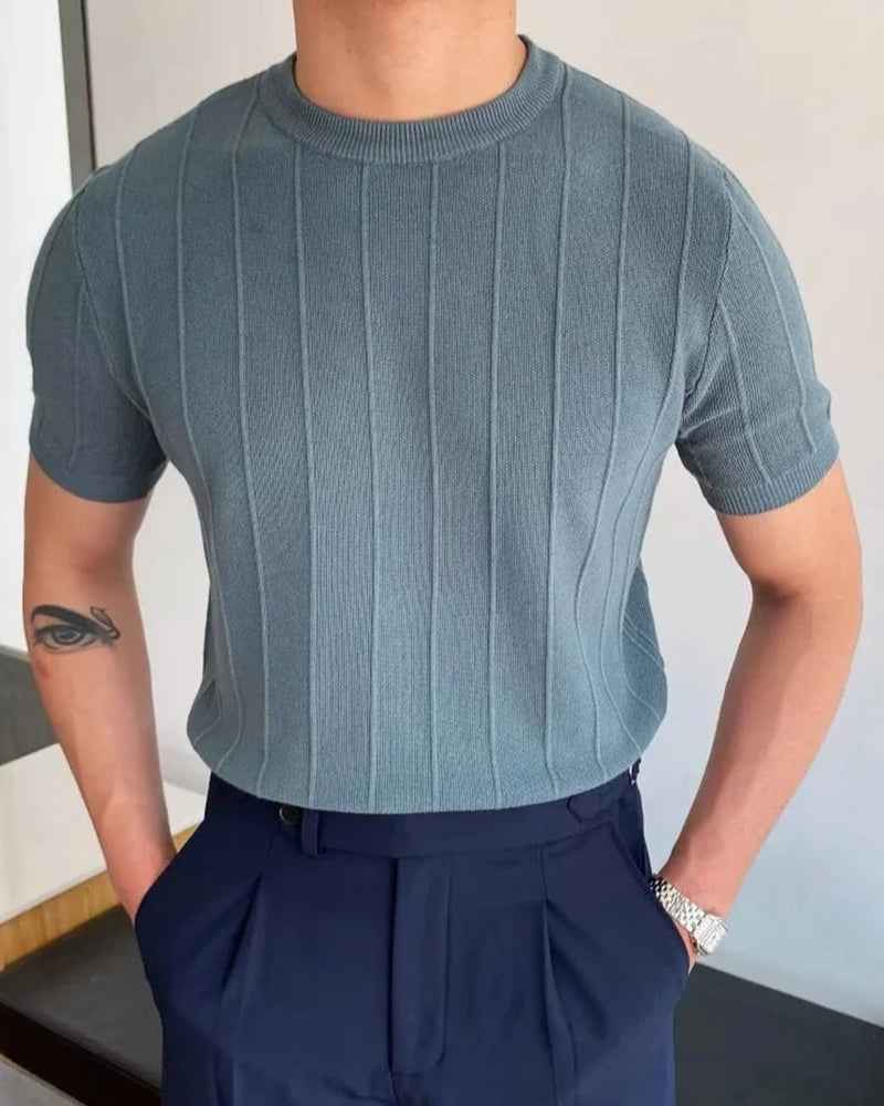 Gestreiftes T-Shirt aus Leinen und Baumwolle | Alltagskomfort