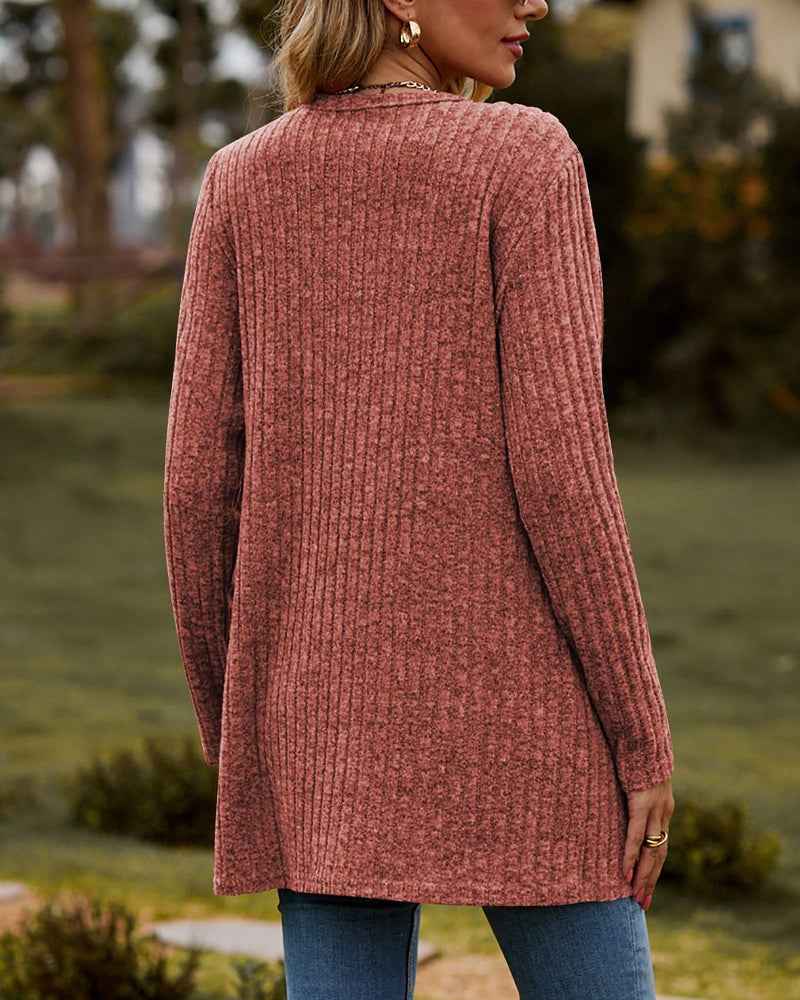 Elegante Damen-Langarm-Strickjacke für stilvollen Komfort