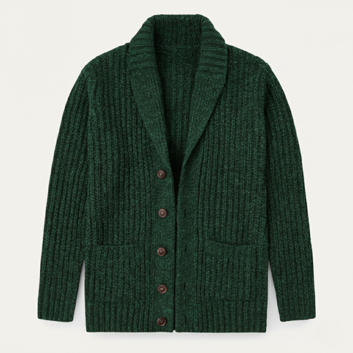 Montpellier Herren Premium Grobstrick-Schalkragen-Cardigan
