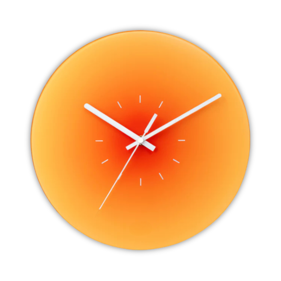 Sunset - Elegante Glasklok Wanduhr für eine stimmungsvolle Atmosphäre